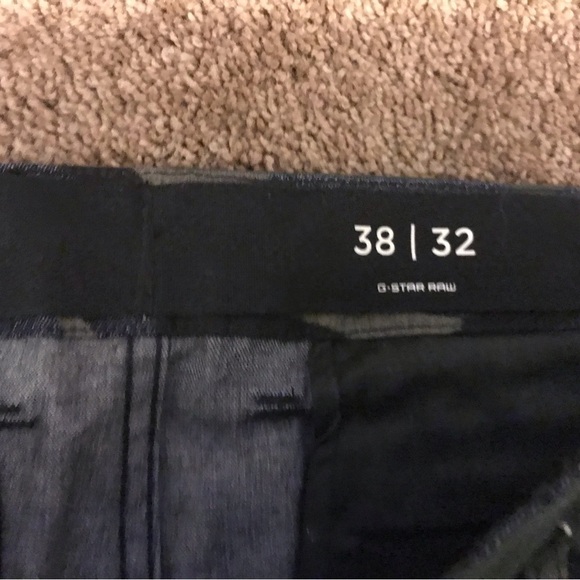 G Star Raw Powel 3D Tapered Cuffed Pants Mens Size 38/32 Zip Pockets Jean Camo - Picture 3 of 8